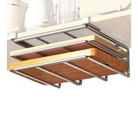 Support de planche à découper sous l'armoire - Support de planche à découper sous une étagère, organiseur pour économiser de l'espace | Solution de rangement pour planches, plateaux, couvercles