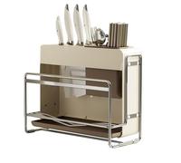 Support de planche à découper,Ventilé et multifonctionnel,Support de planche à découper pour comptoir - Pour espace restreint, couvercle de casserole, baguettes, découpeurs, cuillère, fourchette et