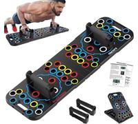 Support de planche à pousser - Équipement de fitness - Entraînement à domicile - Multifonctionnel - Corde de traction pliable