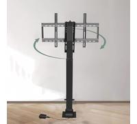 Support De Plancher TV - Ascenseur TV Électrique Télescopique, Rotation Manuelle À 360° vers La Gauche Et La Droite, Convient Aux Écrans LED De 26 À 70 Pouces, avec Charge De 60 Kg/132 LB