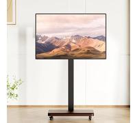 Support De Plancher TV - Support De Sol pour Support TV Mobile, Support TV Mobile avec roulettes, Support De Chariot TV Robuste, pour Écran Plat LED De 32 À 65 Pouces, Jusqu'à 100 Kg
