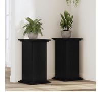 vidaXL Support de plante Chêne noir 33x33x60 cm Bois reconstitué Finition mate