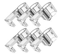 Support de Plante d'aquarium 6 pièces, Support de Plante d'aquarium Transparent avec Clip en Forme U jardinière hydroponique PC Robuste pour Un Entretien Facile des Plantes/M