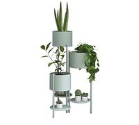 Support de Plante d'intérieur, Support de Plante en métal à plusieurs niveaux, 79.5x40cm Support de Plante en Pot de Fleur Déco, Vert