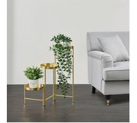 Support de plante - EN.CASA - Kallo - Métal - Pliable - Laiton