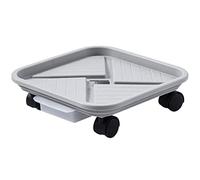 Support de plante en métal avec roulettes, support rond robuste, pot de fleurs portable, idéal pour une utilisation en intérieur et en extérieur