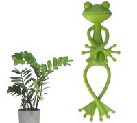 Support de plante grenouille, support mignon et stable pour petites plantes en pot et plantes grasses, grenouille et clips de fixation d'escalade, décoration de jardin intérieure ou extérieure (1
