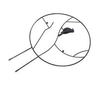 Support de Plante, Petit Oiseau Grille de Jardin en Métal, Bon Support, Apparence Mignon, Épais, Léger, Petite Grille de Jardin en Métal Arrière-Cours, Balcons (Noir)