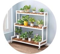 Support De Plante pour L’intérieur, L’extérieur, 2, 3 Niveaux, Porte-Pot De Fleur, échelle, étagère, étagère De Stockage, Organisateur De Chaussures, Mobile Peu Encombra, White, 3 Tier 80cm