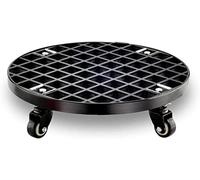 Support de plante roulant en métal sur roulettes - Panier polyvalent pour pot de fleurs d'intérieur et d'extérieur de 40,6 cm, chariot de jardin avec roulettes pour une mobilité facile (couleur : A)