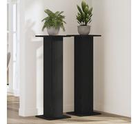 Support De Plante Vidaxl 2 Pcs Chêne Noir 30x30x95 Cm Bois D'ingénierie