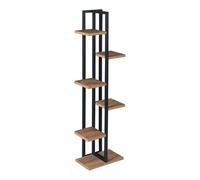 Support De Plantes À 5 Niveaux 120 X 34 X 21 Cm Effet Noyer / Noir Helloshop26 03_0007698