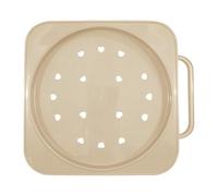 Support de plantes à roulettes avec base cylindrique de propane et étagère fixe pour l'extérieur, 31,2 x 27,8 cm, plateau mobile avec roulettes à 360° - Beige
