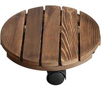 Support de plantes à roulettes verrouillables avec roulette rotative à 360 °, chariot à roulettes pour intérieur et extérieur pour une mobilité facile