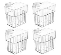 Support de Plantes d'aquarium, 4 pièces, Support de Plantes d'aquarium en Plastique Transparent avec vis, gobelets Plantation hydroponiques pour Aquatiques, Accessoires et décoration 'AQU