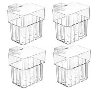 Support de Plantes d'aquarium, 4 pièces, Support de Plantes d'aquarium en Plastique Transparent avec vis, gobelets Plantation hydroponiques pour Aquatiques, Accessoires et décoration 'AQU