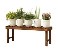 Support De Plantes en Bois Étagère À Fleurs Multi-Niveaux D'intérieur for Balcon Présentoir for Succulentes for Intérieur Et Extérieur(58 * 30cm)