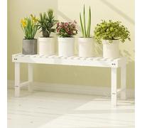 Support De Plantes En Bois Étagère À Fleurs Multi-niveaux D'intérieur Support De Plantes Pour Balcon Présentoir Pour Plantes Succulentes Étagère À Plantes Pour Intérieur Et Extérieur(blanc,78X25X30CM)