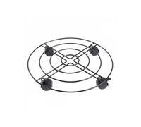 Support de plantes en métal à roulettes - Poids max 60 kg - D 38.2 x H 6,7 cm - Fer, PP