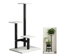 Support de Plantes en métal pour Plantes succulentes, Support de Pot de Fleurs Moderne à 3 Niveaux, présentoir pour la Maison, Le Balcon, Le Jardin, décoration (Blanc)