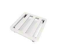 Support de plantes en métal robuste sur roulettes, capacité de 150 kg, chariot d'intérieur/extérieur, panier carré pour pots, 35 x 35 cm, parfait pour la maison et le jardin, blanc