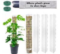 Support de plantes en plastique, poteau de mousse, plantes grimpantes d'intérieur, Tutors garantis, Pot bâton de mousse pour la croissance des plantes, accessoires de Support de jardin 2Pcs-Moss Pole