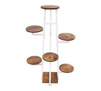Support de plantes rétro à sept étages pour plantes d'intérieur et pots de fleurs, étagère sur pied en acier et bois, gain de place, balcon et salon pour les invités et les amateurs de décoration