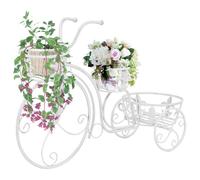 vidaXL Support de plantes Style vintage Métal Blanc 77×26×50 cm