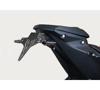 Support de plaque d’immatriculation PROTECH en acier inoxydable thermolaqué noir, noir