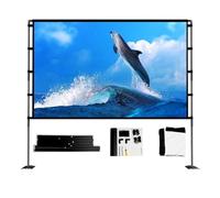 Support de Plaque de Fer Portable, Rideau Pliable, 84, 100, 120 Pouces, écran de Projection HD for l'extérieur, la Maison, Le Divertissement KTV, Le Bureau,Anti-Rides(120 inch)
