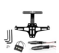 Support de Plaque de Moto pour MT07 Support de Plaque d'immatriculation de Moto Support de Plaque d'immatriculation avec Clignotants Support Plaque Moto(Set with Turn Light)