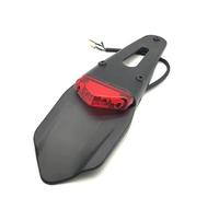 Support de Plaque de Moto Support Plaque D'immatriculation Arrière pour Moto pour Enduro Motocross, avec Feu Arrière LED 12V, Lampe Freinage Universelle Support de Plaque Moto(Red)