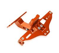 Support De Plaque D'immatriculation Arrière De Moto CNC Avec Lumière Pour Hon&da CB250R CB300F CB300R CB400 CB400F CB500 CB500F CB500X CB599 CB599HORNET CB650F CB650R(Orange)