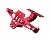 Support De Plaque D'immatriculation Arrière Moto, Pièces Modification, en Alliage D'aluminium, Accessoires Universels Support de Plaque d'immatriculation de Moto(Red)