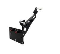 Support de Plaque d'immatriculation arrière Moto Support de Plaque d'immatriculation à Montage latéral en Aluminium,Support 4 "X 7" avec lumière pour Harley(Noir)