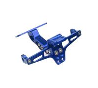 Support de Plaque d'immatriculation arrière Universel avec éclairage pour Moto pour MT07 pour CB, MT-03, FZ07, FZ6, FZ1, MT09, CBR600 Support de Plaque d'immatriculation de Moto(Blue)