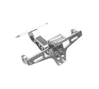 Support de Plaque d'immatriculation arrière Universel avec éclairage pour Moto pour MT07 pour CB, MT-03, FZ07, FZ6, FZ1, MT09, CBR600 Support de Plaque d'immatriculation de Moto(Silver)