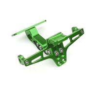 Support De Plaque D'immatriculation Arrière Universel Réglable avec Éclairage pour Moto pour Ninja 400 Z900 Z1000 Support de Plaque d'immatriculation de Moto(Green)