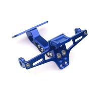 Support De Plaque D'immatriculation Arrière Universel Réglable avec Éclairage pour Moto pour Ninja 400 Z900 Z1000 Support de Plaque d'immatriculation de Moto(Blue)