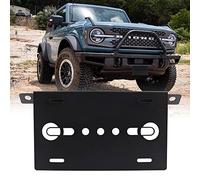 Support de plaque d'immatriculation avant pour Ford Bronco, support de plaque d'immatriculation en acier pour pare-chocs avant inférieur et cadres de plaque d'immatriculation pour Bronco compatible