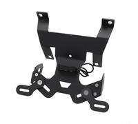 Support de plaque d'immatriculation de moto avec éclairage LED pour Honda CB125R CB150R CB300R 2018-2022 Support de plaque d'immatriculation en acier inoxydable Noir