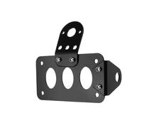 Support de Plaque d'immatriculation for feu arrière latéral de Moto 7/8" 22 mm, Accessoires de Moto rétro en métal Noir