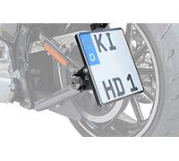 Support de plaque d'immatriculation latéral 180 x 200 mm réglable avec certificat des pièces compatible avec HD Harley Davidson Street Bob/Fat Bob (2018)