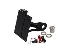 Support de plaque d'immatriculation latéral 180 x 200 mm réglable avec certificat des pièces compatible avec HD Harley Davidson Breakout FXBR FXBRS (2018)