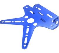 Support de plaque d'immatriculation moto - Design pliable et à angle réglable en bleu - Universel pour les motos