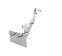 Support de Plaque d'immatriculation Moto Support de Plaque d'immatriculation à Montage latéral en Aluminium,Support 4 "X 7" avec lumière pour Harley(Argent)