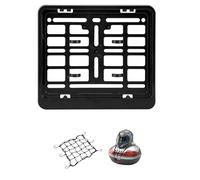 Support de plaque d'immatriculation pour moto et scooter, 206 x 180 mm, support, cadre porte-plaque d'immatriculation en plastique noir, spécifique plaque polonaise, compatible avec H-ARLEY-D-AVIDSON
