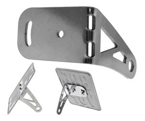 Support de plaque latéral compatible avec Simson Schwalbe KR51/1 Tuning | Pièce d'immatriculation en acier inoxydable, à visser; fixation 80 × 40 millimètres, épaisseur 2,5 millimètres; pour KR 51/1F
