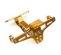 Support De Plaque Moto Moto Universel Réglable Garde-Boue Éliminateur Queue Bien Rangé Support Adapté À pour MT07 FZ07 MT 07 MT10 MT09 MT-03(Gold)