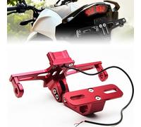 Support de Plaque Moto pour CB300R CB150R CB250R CB 300R 150R 250R, Support Plaque D'immatriculation, Fender Eliminator Moto, Support Ajustable en Alliage d’Aluminium pour Moto,B Red